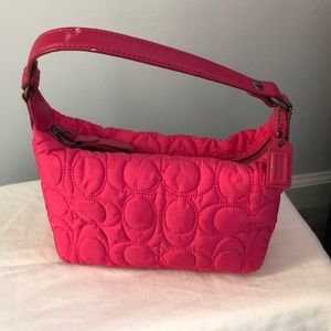Coach Quilted Signature C Mini Nylon Bag